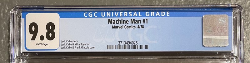 Machine Man #1 (1978) 9.8 CGC