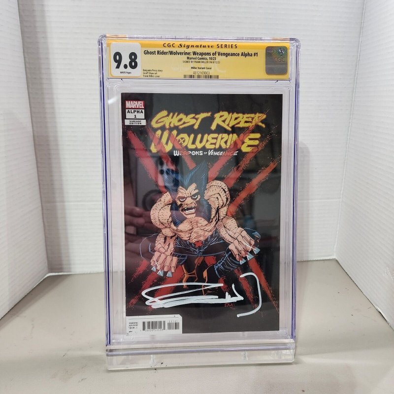 ?Ghost Rider Wolverine WEAPONS VENGEANCE #1 Signed FRANK MILLER CGC 9.8