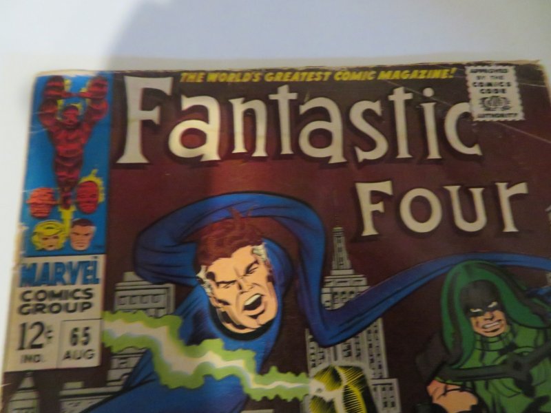 Marvel Fantastic Four #65 (1967)1st App Ronan Comic Book Grade Fr 1.0