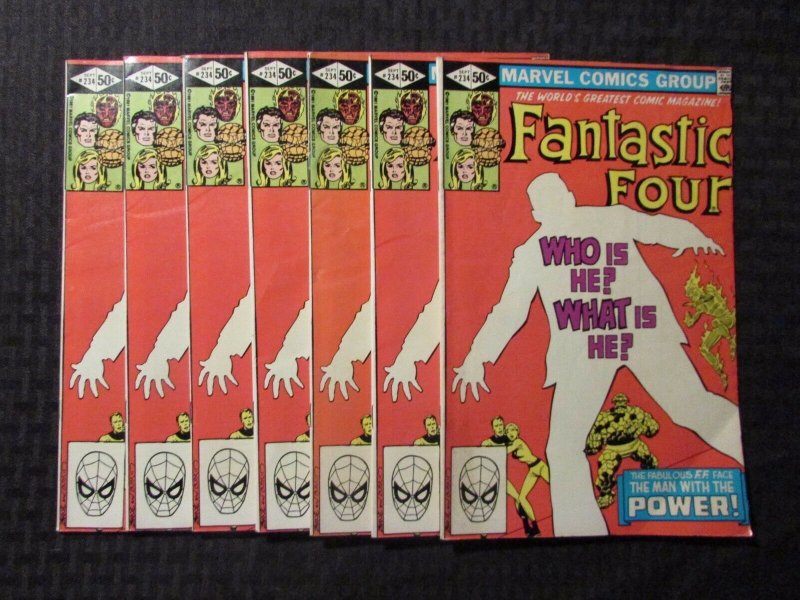 1981 FANTASTIC FOUR #234 VG/FN to FN LOT of 7 John Byrne