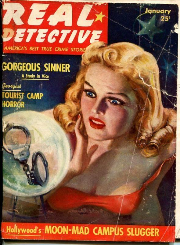 REAL DETECTIVE-JAN 1940-SPICY-MURDER-VICE-SEX-RAPE-POISON-HOLLYWOOD-fair FR