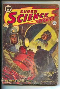 Super Science Stories #4-2/1943-Canadian variant pulp-Rocket cover-E.E. Smith...