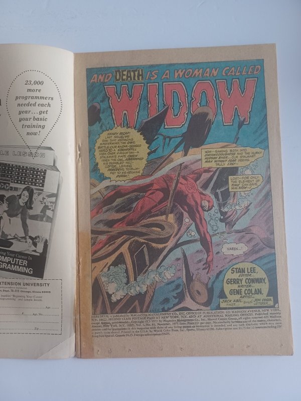 Daredevil #81 - 1st Black Widow team-up - 1971 - VG