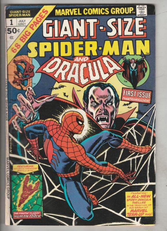 Giant-Size Spider-Man and Dracula #1 (Jul-74) FN Mid-Grade Spider-Man