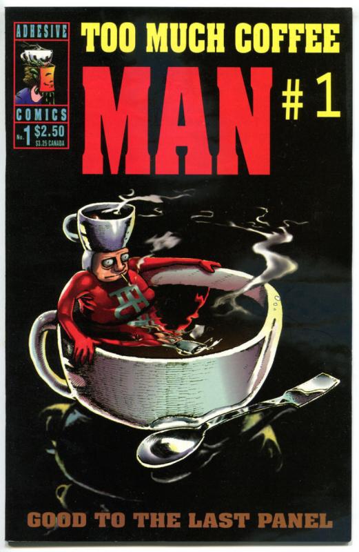 TOO MUCH COFFEE MAN #1 2 3 4 5, 8 9 10 + 3 CS +, NM-, Signed Wheeler w/ art,1993