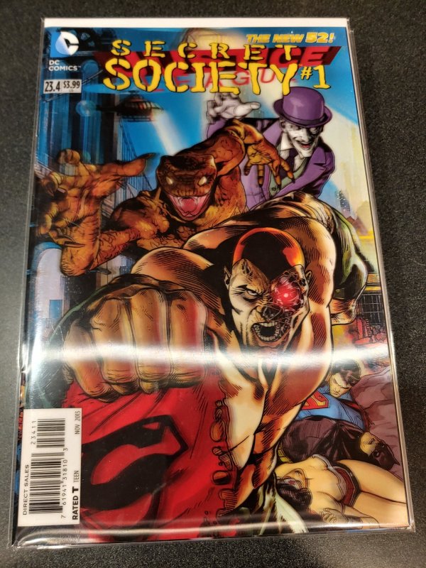 Justice League #23.4 Secret Society #1 3D Lenticular Variant DC New 52 2011