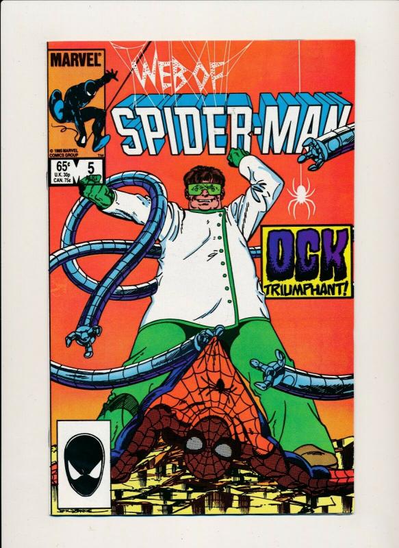 Marvel LOT of 7-Web of SPIDER-MAN #5-10 & Annual #1 1985 F/VF  (PF524) 