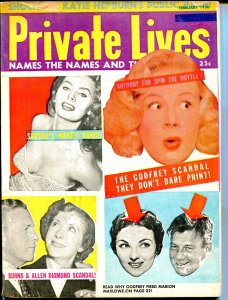 Private Lives 1/1956-exploitation-Sophia Loren-Godfrey-Marilyn-Joe DiMaggio-VG