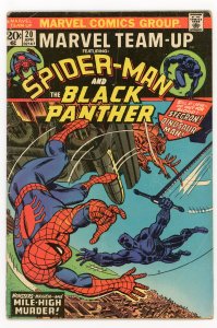 Marvel Team-Up #20 (1972 v1) Len Wein Sal Buscema Black Panther Spider-Man FN