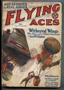 Flying Aces #4--12/1928--Harold Hersey--Parachute cover--Low print run--RARE ...