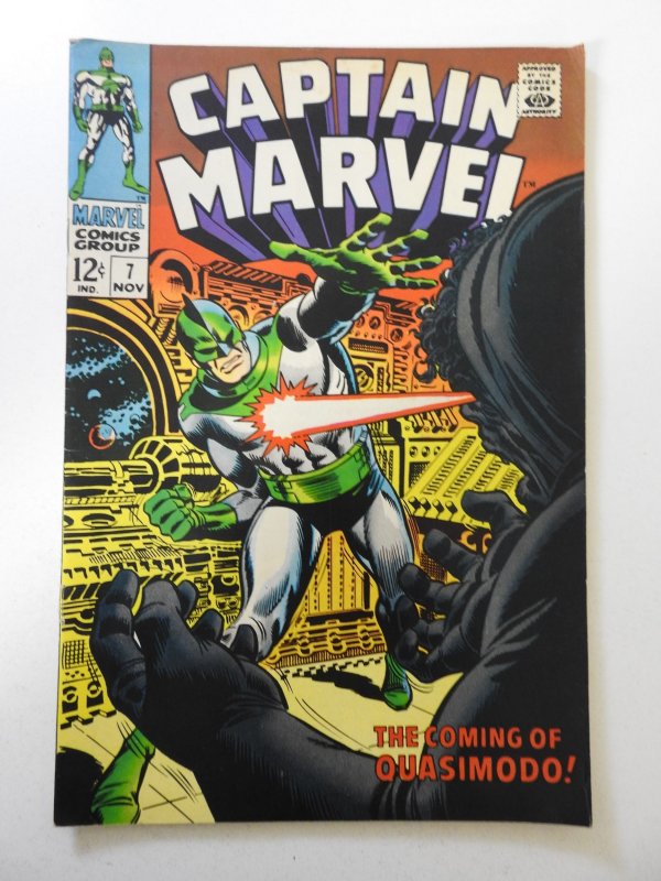 Captain Marvel #7 (1968) VG Condition cover and 1st wrap detached bottom staple