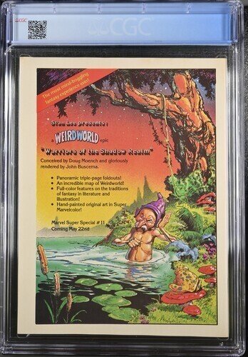 Marvel Super Special #10 1979 CGC 9.2 Star-Lord app