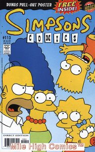 SIMPSONS COMICS (BONGO) (1993 Series) #113 Near Mint Comics Book