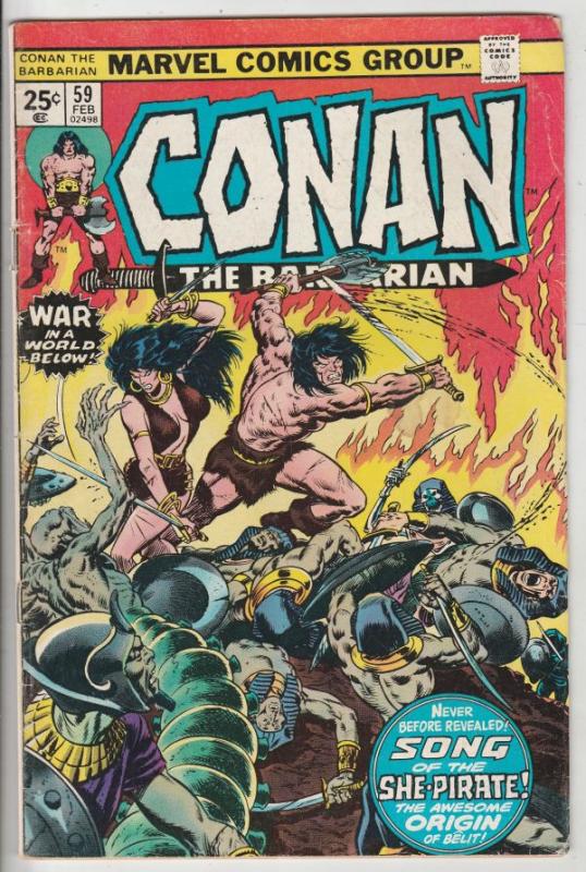 Conan the Barbarian #59 (Feb-78) VG/FN Mid-Grade Conan the Barbarian