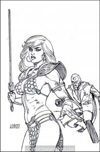 RED SONJA THE SUPERPOWERS (2020 DYNAMITE) #2 VARIANT 1:45 LINSNER B&W VI R11556