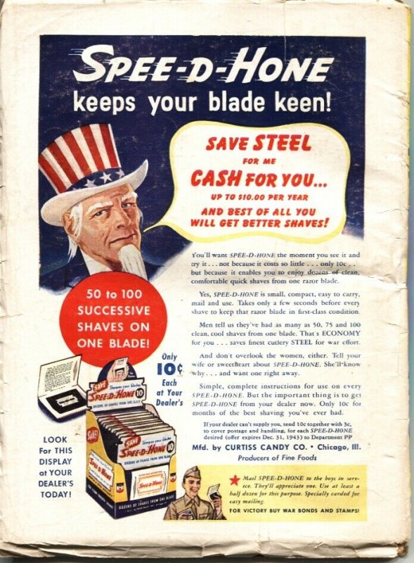 FIGHTING ACES-SEPT 1943-DAVID GOODIS-LANCE KERMIT-WW II PULP FICTION-POPULAR ...