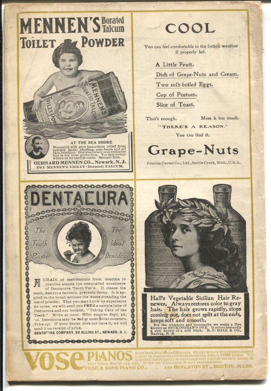 Will Carleton's Magazine 8/1906-over 100 years old-unique stories & ads-VG