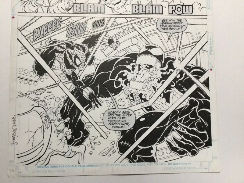 Venom Along Came A Spider Original Art Pg 6 1/2 Splash Joe St. Pierre Spider-man