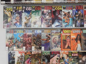 Huge Lot 100 Magazines W/ Vampirella, Conan, Mad, Howard the Duck Avg FN Cond