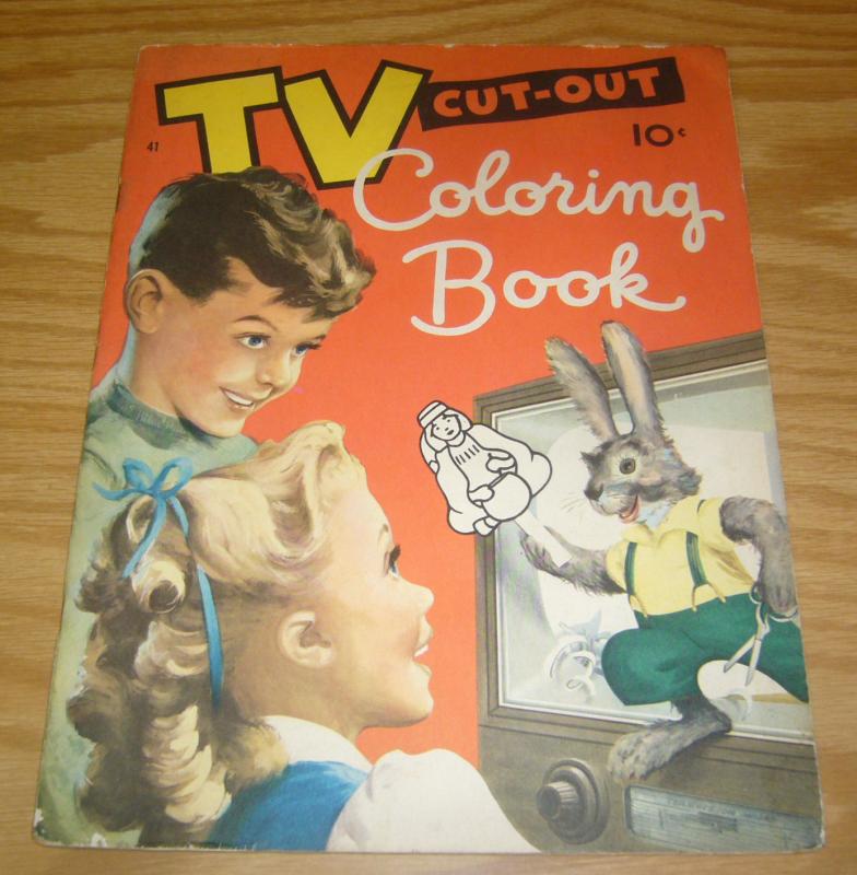 TV Cut-Out Coloring Book #41 VG silver age  - all pages uncolored