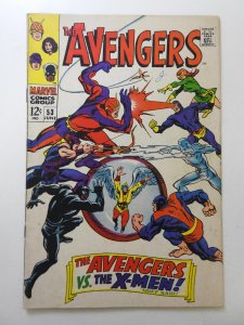 The Avengers #53 (1968) Avengers vs The X-Men! Beautiful Fine Condition!