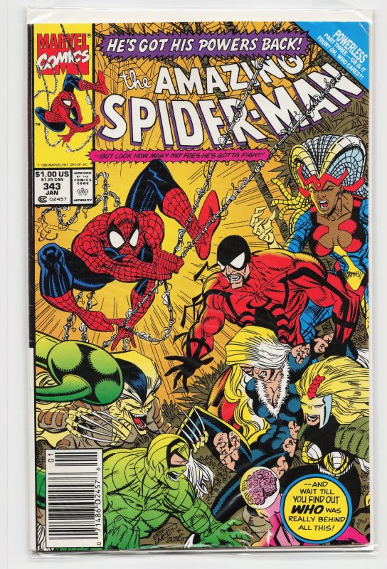 The Amazing Spider-Man #343 (1991) Spider-Man [Key Issue]