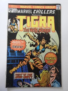Marvel Chillers #3 (1976) VG Condition moisture stain, 1/2 in spine split