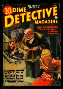 Dime Detective July 1936- Baumhofer cover- Frederick C Davis- VG 