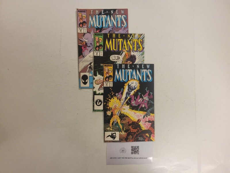 3 The New Mutants Marvel Comic Books #54 55 56 11 TJ44