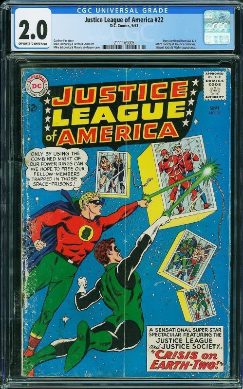 Justice League of America #22 (1963) CGC 2.0 GD