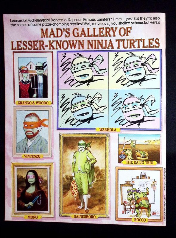 Mad Magazine #291 Dec 1989 Teenage Mutant Ninja Turtles TMNT issue Indiana Jones