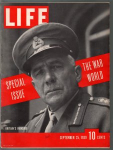Life 9/25/1939-special issue-The War World-Hitler-pix-maps-info-FN
