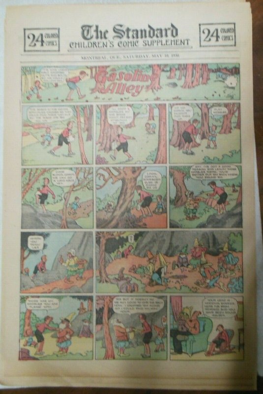 (41) Gasoline Alley Sunday Pages by Frank King from 1930 Size: 11 x 15 inches