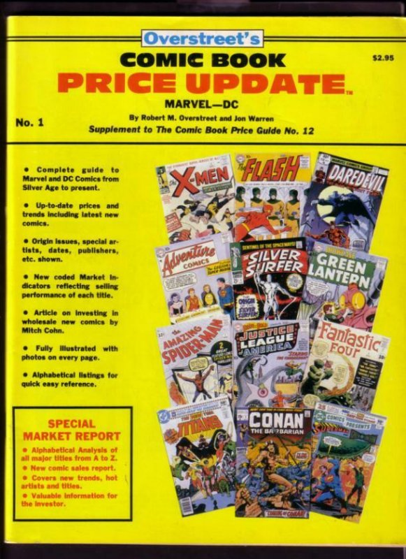 OVERSTREET COMIC BOOK PRICE UPDATE #1 1982-SILVER  BRNZ VF