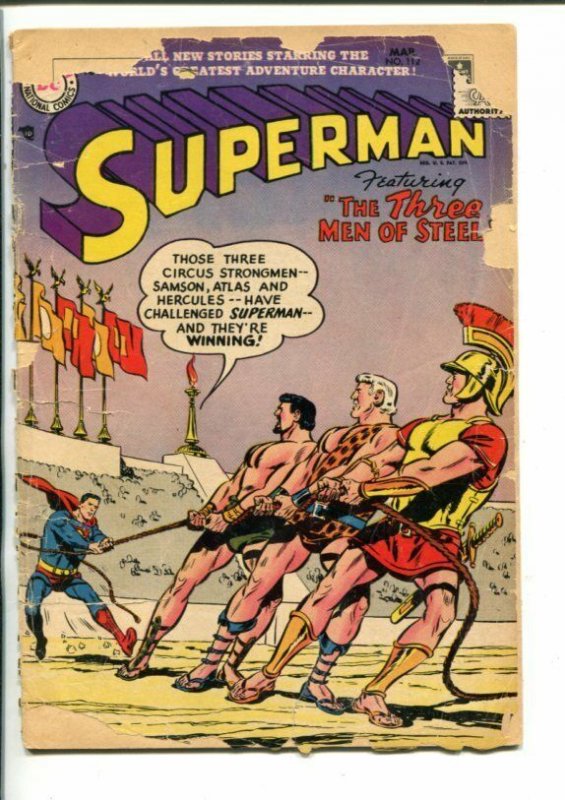 SUPERMAN -#112-1957-DC-HERCULES-ATLAS-SAMSON-pr/fr