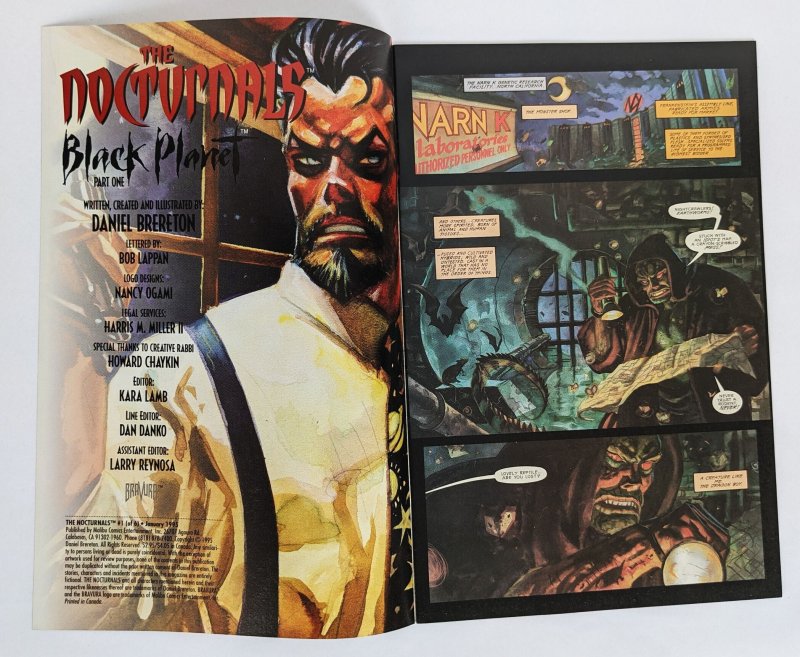 The Nocturnals #1 (1995)  FN-  Brereton art  - Happy Halloween!