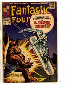 Fantastic Four # 55 VG Marvel Comic Book Galactus Silver Surfer Thing Doom RH3