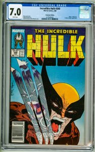 The Incredible Hulk #340 (1988) CGC 7.0! Newsstand Edition!