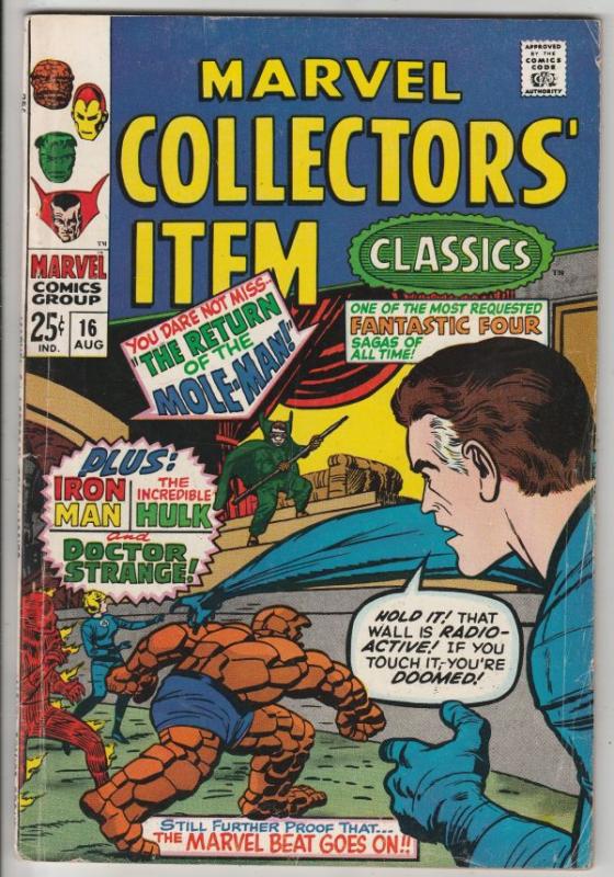 Marvel Collectors' Item #16 (Apr-68) FN Mid-Grade Fantastic Four, Mr. Fantast...