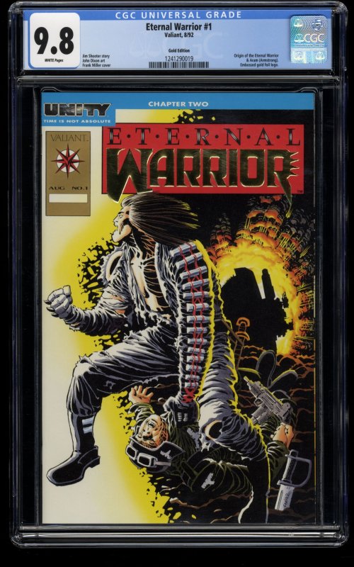 Eternal Warrior #1 CGC NM/M 9.8 White Pages Gold Variant Edition!