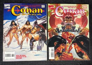 1994 CONAN SAGA Marvel Magazine #83 & 84 FVF/FN+ LOT of 2 John Buscema
