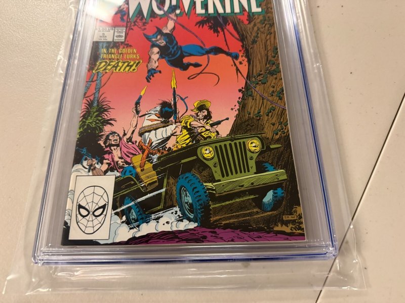 Wolverine # 5 CGC Graded 9.4 Marvel Comic Book 1989 John Bolton Back Cover JH33