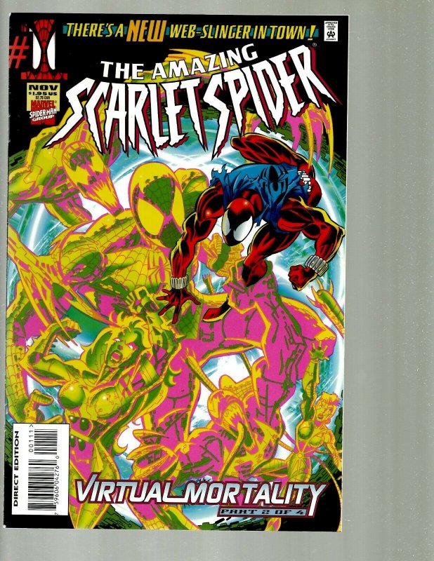 10 Comics Scarlet Spider 1 1 Web Of 124 Sensationanal 3 Hero 1 Four 382 +MOR TJ4