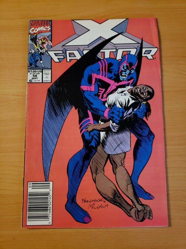 X-Factor #58 Newsstand Edition ~ VERY FINE NEAR MINT NM ~ (1990, Marvel Comics)