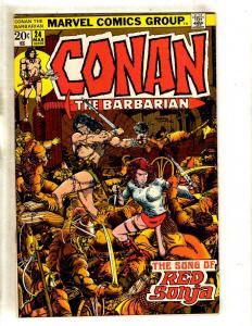 Conan The Barbarian # 24 VF/NM Marvel Comic Book King Kull Sword RED SONJA FM3