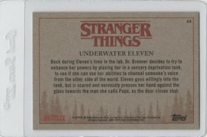 Stranger Things Underwater Eleven 68 Topps Netflix 2018 Season One trading card