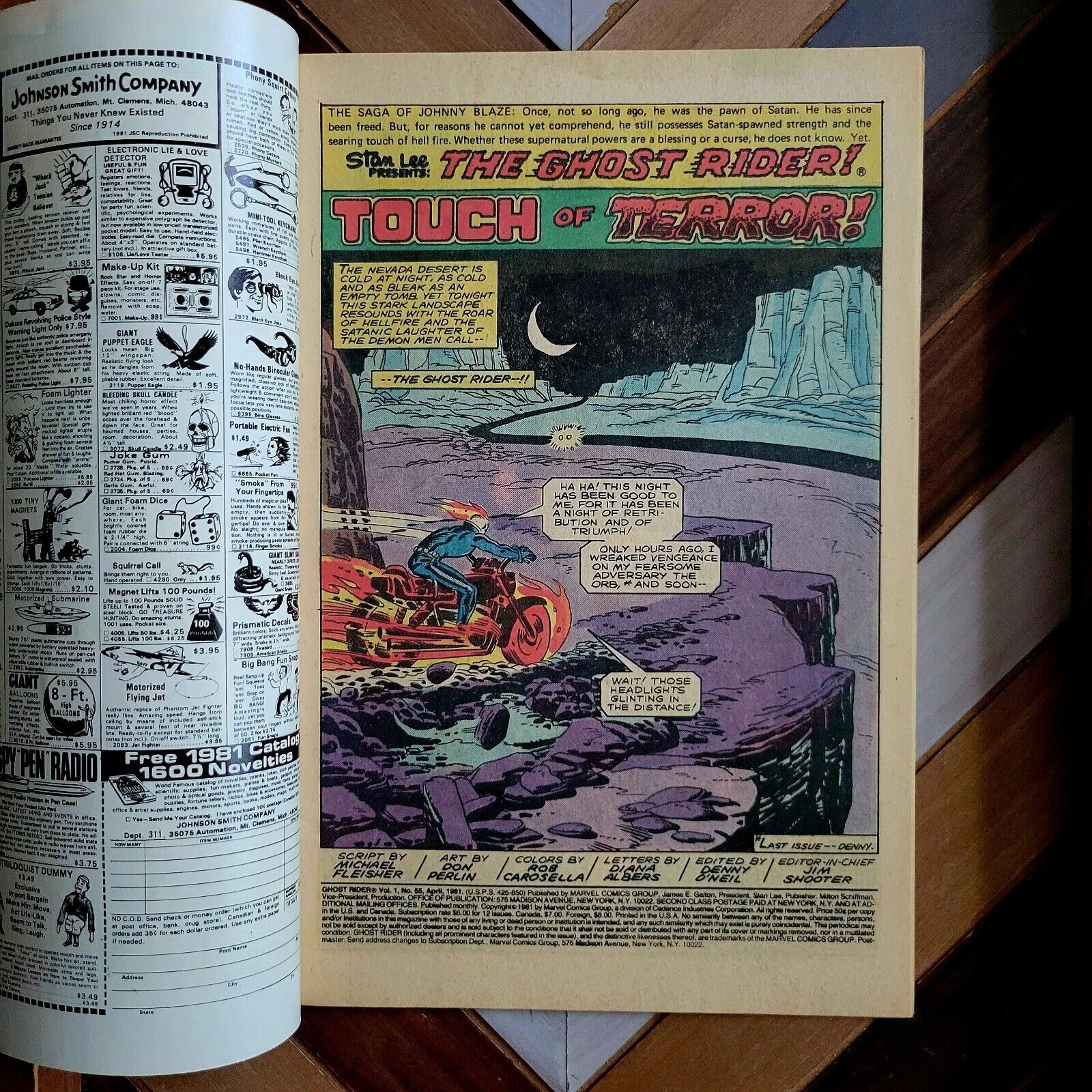 GHOST RIDER #55 FN/VF (Marvel 1981) 1st team-up WEREWOLF by NIGHT (Jack ...