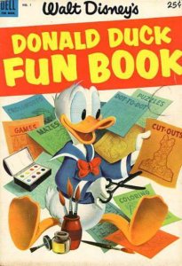 Donald Duck Fun Book #1 VG ; Dell | low grade comic 1953 Walt Disney