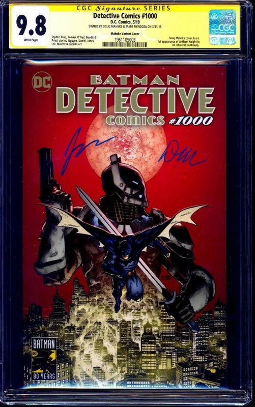 Detective Comics #1000 PLANET VARIANT CGC SS 9.8 signed x2 Mahnke Mendoza 