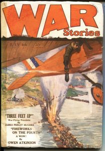 WAR STORIES  JULY 4  1929-PATRIOTIC ISSUE--SIDNEY RIESENBERG BOMB THE GERMANS...